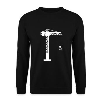 Kran Baustelle - Unisex Pullover - Schwarz - Vorne - Alina (178cm) & Michal (187cm)