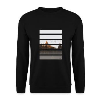 Forest Stripes by Oak - Unisex Pullover - Schwarz - Vorne - Alina (178cm) & Michal (187cm)