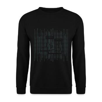 Stiefel in der Natur Landwirt ASCII - Unisex Pullover - Schwarz - Vorne - Alina (178cm) & Michal (187cm)