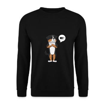 Berner Sennenhund Lustig - Berner Sennenhund - Unisex Pullover - Schwarz - Vorne - Alina (178cm) & Michal (187cm)