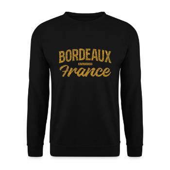 Bordeaux Frankreich - Unisex Pullover - Schwarz - Vorne - Alina (178cm) & Michal (187cm)
