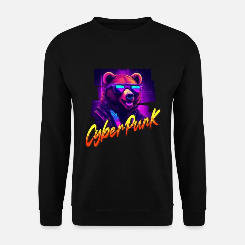 Cyberpunk-Bär - Unisex Pullover - Schwarz