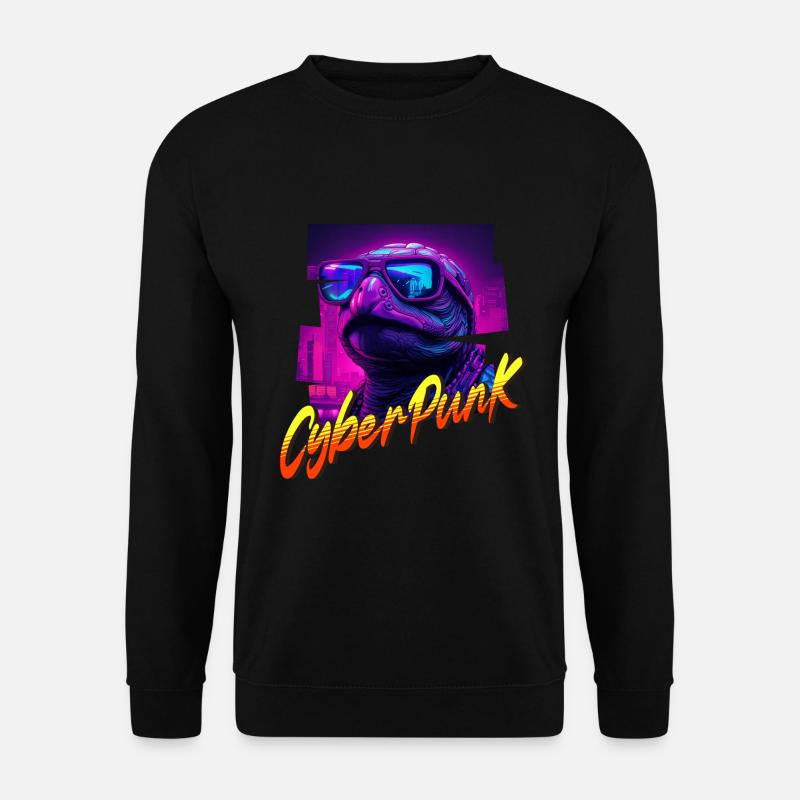 Cyberpunk-Schildkröte - Unisex Pullover - Schwarz