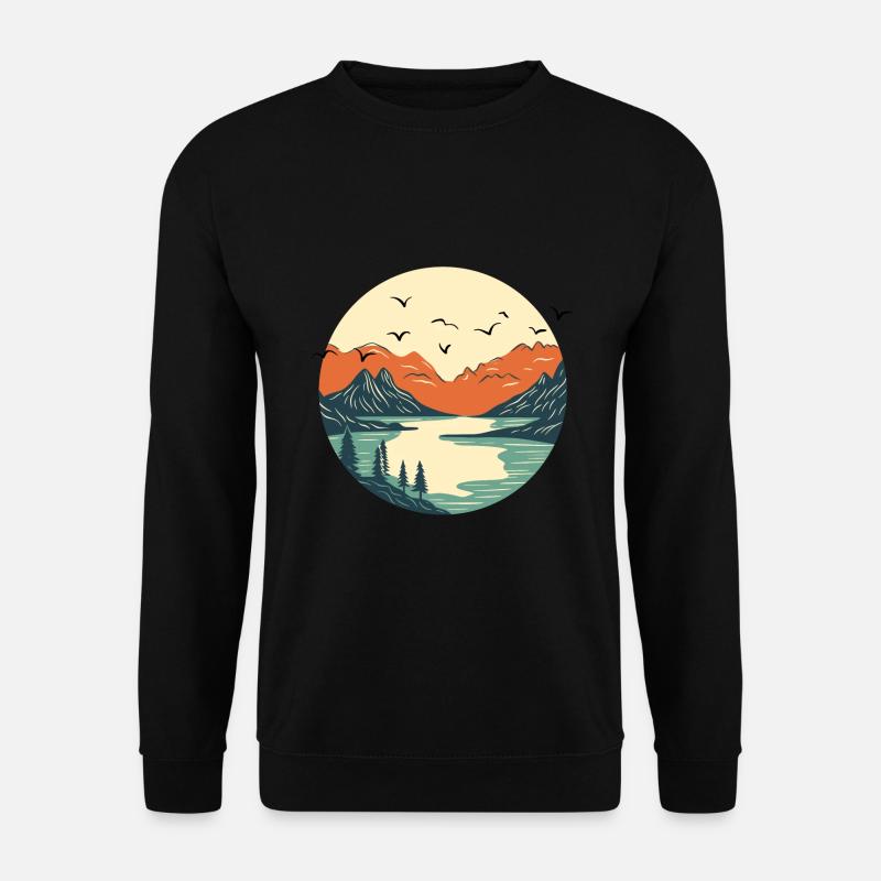 Berglandschaft - Unisex Pullover - Schwarz