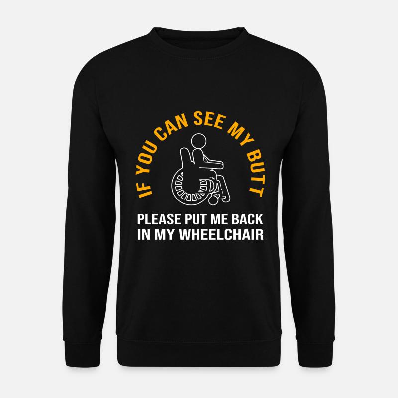 Rollstuhl - Unisex Pullover - Schwarz