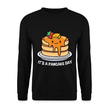 Pancake - Unisex Sweatshirt - black - Front - Alina (178cm) & Michal (187cm)