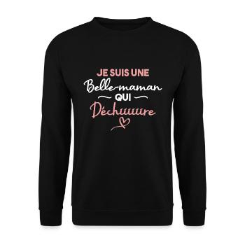 Je suis une belle maman qui déchire - Sweat-shirt Unisexe - noir - Devant - Alina (178cm) & Michal (187cm)