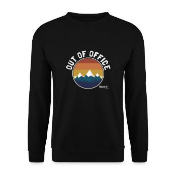 Out Of Office Frischluft black - Unisex Sweatshirt - black - Front - Alina (178cm) & Michal (187cm)