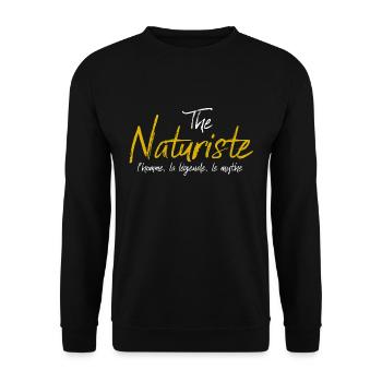 The naturiste l'homme la légende le mythe - Sweat-shirt Unisexe - noir - Devant - Alina (178cm) & Michal (187cm)