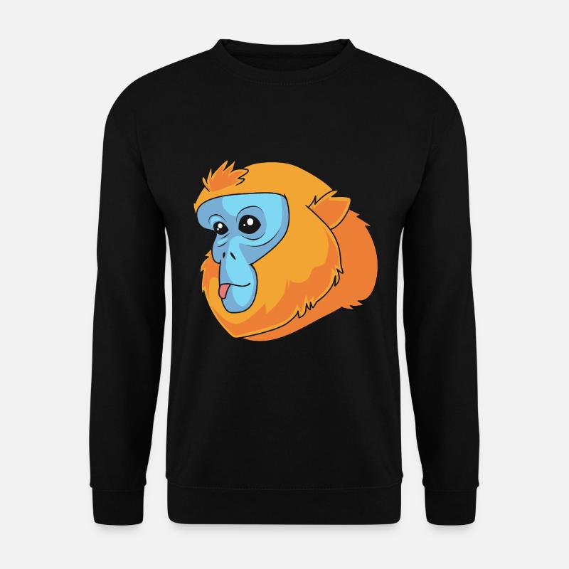 Stupsnasenaffe Affe Schimpanse - Unisex Pullover - Schwarz