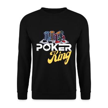 Poker King - Cartes à jouer et jetons - Sweat-shirt Unisexe - noir - Devant - Alina (178cm) & Michal (187cm)