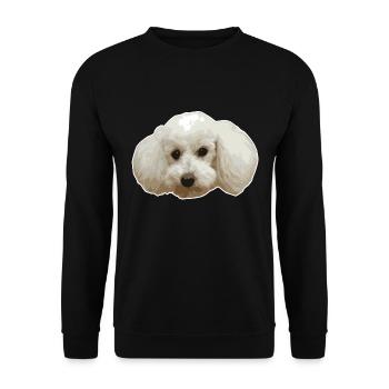 Caniche - Propriétaire de chien, chien, promenade - Sweat-shirt Unisexe - noir - Devant - Alina (178cm) & Michal (187cm)