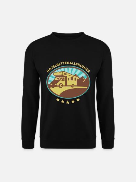 Campen Camping Wohnmobil Hotelbettenallergiker - Unisex Pullover - Schwarz