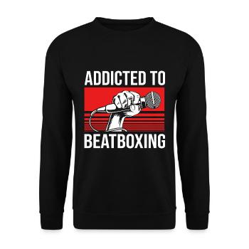 Beatbox - Unisex Sweatshirt - black - Front - Alina (178cm) & Michal (187cm)