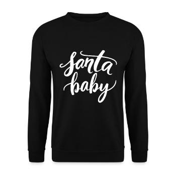 Père Noël cadeau de Noël - Sweat-shirt Unisexe - noir - Devant - Alina (178cm) & Michal (187cm)