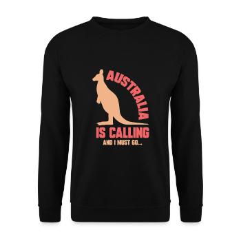 Australien - Unisex Pullover - Schwarz - Vorne - Alina (178cm) & Michal (187cm)