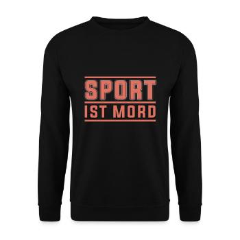 Sport is murder - Unisex Sweatshirt - black - Front - Alina (178cm) & Michal (187cm)