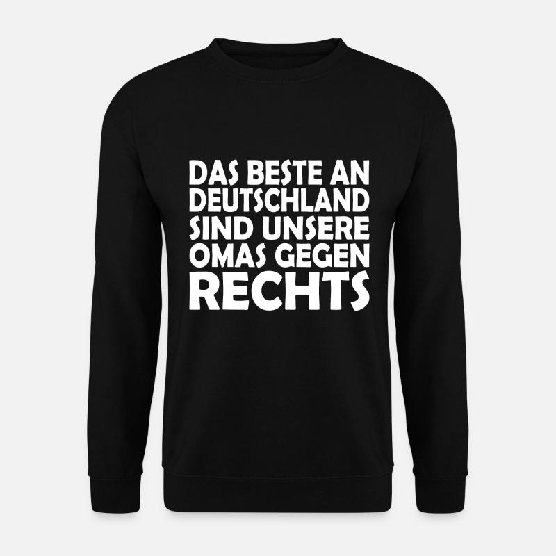 omas gegen rechts - Unisex Pullover - Schwarz