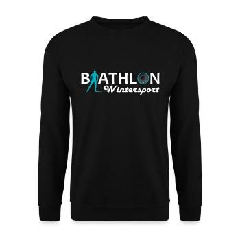 Biathlon Sport Sport Winter Sports - Unisex Sweatshirt - black - Front - Alina (178cm) & Michal (187cm)