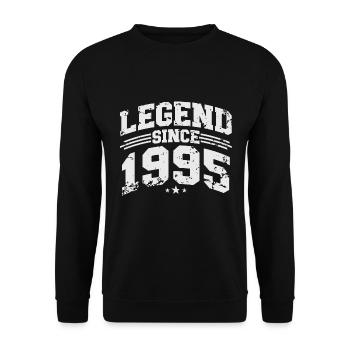 Legend Since 1995 Cadeau d’anniversaire vintage - Sweat-shirt Unisexe - noir - Devant - Alina (178cm) & Michal (187cm)
