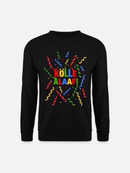 Kölle Alaaf Luftschlangen Karneval Kostüm Köln - Unisex Pullover - Schwarz
