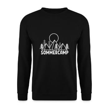 Feriencamp Ferienlager Jugendfreizeit Zeltlager - Unisex Pullover - Schwarz - Vorne - Alina (178cm) & Michal (187cm)