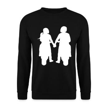 Bikercouple Couples Moto Motard Couple - Sweat-shirt Unisexe - noir - Devant - Alina (178cm) & Michal (187cm)