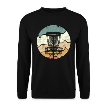 Lecteur de disc golf vintage Design Disc Golf - Sweat-shirt Unisexe - noir - Devant - Alina (178cm) & Michal (187cm)
