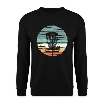 Disc Golf Player rétro Design Disc Golf - Sweat-shirt Unisexe - noir - Devant - Alina (178cm) & Michal (187cm)