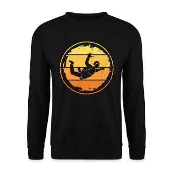 Skydiver Skydiving Skydiver Parachute - Unisex Sweatshirt - black - Front - Alina (178cm) & Michal (187cm)