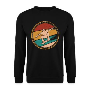 Skateboard Skating Skater Skateboarder - Unisex Sweatshirt - black - Front - Alina (178cm) & Michal (187cm)