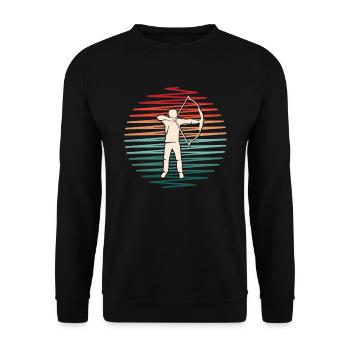 Archer Archery Vintage Archery - Sweat-shirt Unisexe - noir - Devant - Alina (178cm) & Michal (187cm)