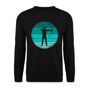 Archer Vintage Bow Tir à l’arc - Sweat-shirt Unisexe - noir - Devant - Alina (178cm) & Michal (187cm)