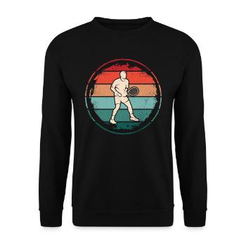 Joueur de tennis Entraîneur de tennis Joueur de tennis vintage - Sweat-shirt Unisexe - noir - Devant - Alina (178cm) & Michal (187cm)
