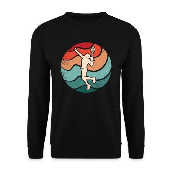 Badminton player Badminton Women's Badminton - Unisex Sweatshirt - black - Front - Alina (178cm) & Michal (187cm)