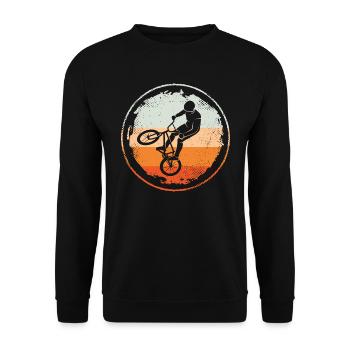 BMX Rider Cyclist Bike Bike BMX - Unisex Sweatshirt - black - Front - Alina (178cm) & Michal (187cm)