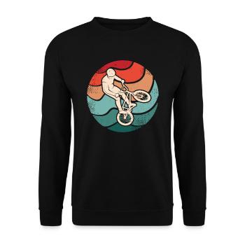 BMX Rider Cycliste Vélo Vélo BMX - Sweat-shirt Unisexe - noir - Devant - Alina (178cm) & Michal (187cm)