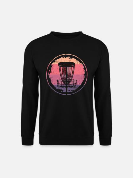 Discgolfer retro Discgolf Spieler Frauen Disc Golf - Unisex Pullover - Schwarz
