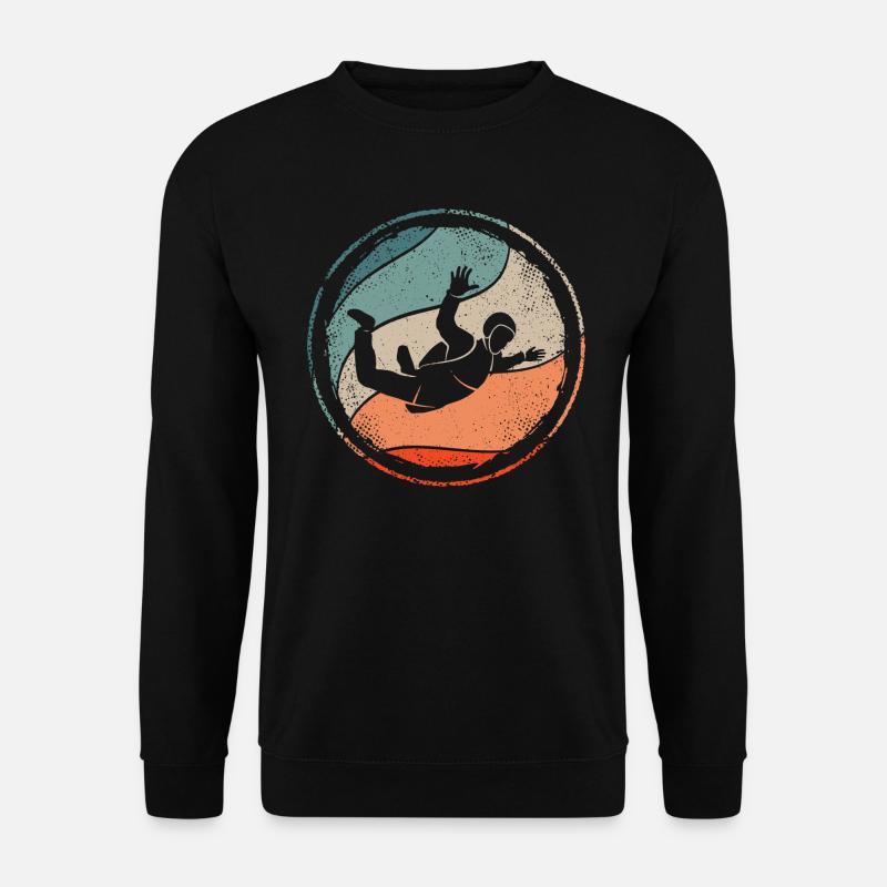 Skydiver Fallschirmspringer Retro Skydiving - Unisex Pullover - Schwarz
