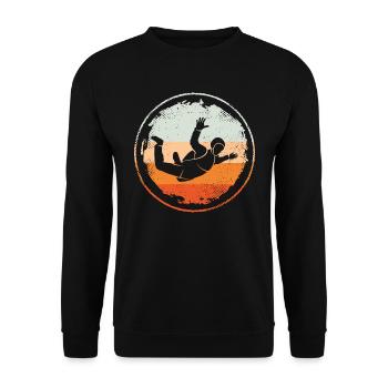 Parachutisme Vintage Fallschirmspringer Paradiver - Sweat-shirt Unisexe - noir - Devant - Alina (178cm) & Michal (187cm)