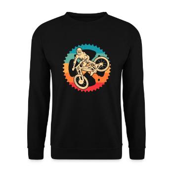 Mountain Bike Kettenblatt Fahrrad Mountainbike - Unisex Pullover - Schwarz - Vorne - Alina (178cm) & Michal (187cm)
