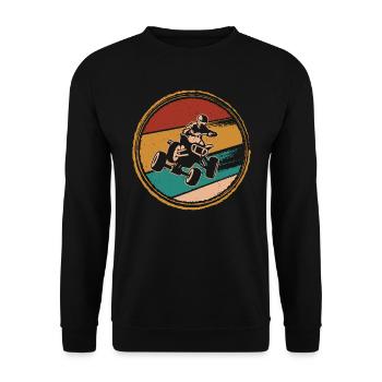 Quad Driver Vintage Quad Driver Offroad ATV - Unisex Sweatshirt - black - Front - Alina (178cm) & Michal (187cm)