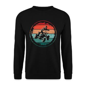 Quad Biker Vintage Quad Rider Offroad ATV - Unisex Sweatshirt - black - Front - Alina (178cm) & Michal (187cm)