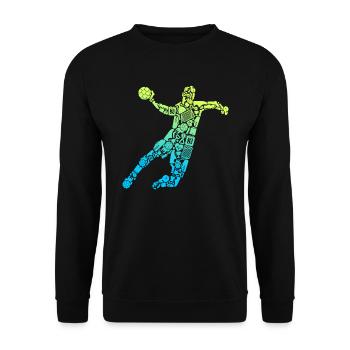 Joueur de handball Symboles de handball Joueur de handball - Sweat-shirt Unisexe - noir - Devant - Alina (178cm) & Michal (187cm)