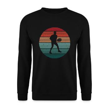 joueur de tennis coach de tennis vintage tennis - Sweat-shirt Unisexe - noir - Devant - Alina (178cm) & Michal (187cm)