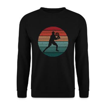 Padel Player Padel Tennis Player Vintage Padel - Unisex Sweatshirt - black - Front - Alina (178cm) & Michal (187cm)