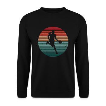 Basketteur Vintage Girl Women Basketball - Sweat-shirt Unisexe - noir - Devant - Alina (178cm) & Michal (187cm)
