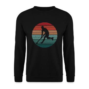 Field Hockey Players Vintage Hockey Hockey Players - Unisex Sweatshirt - black - Front - Alina (178cm) & Michal (187cm)