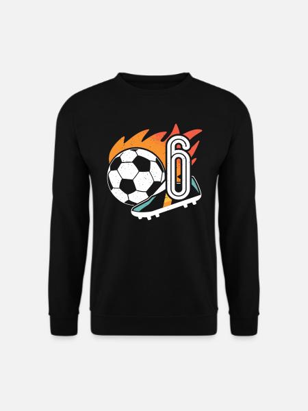 6. Geburtstag Fußballer Junge 6 Jahre Fußball - Unisex Pullover - Schwarz
