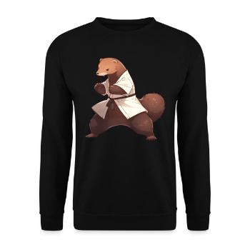 Judo Mungo - Unisex Pullover - Schwarz - Vorne - Alina (178cm) & Michal (187cm)